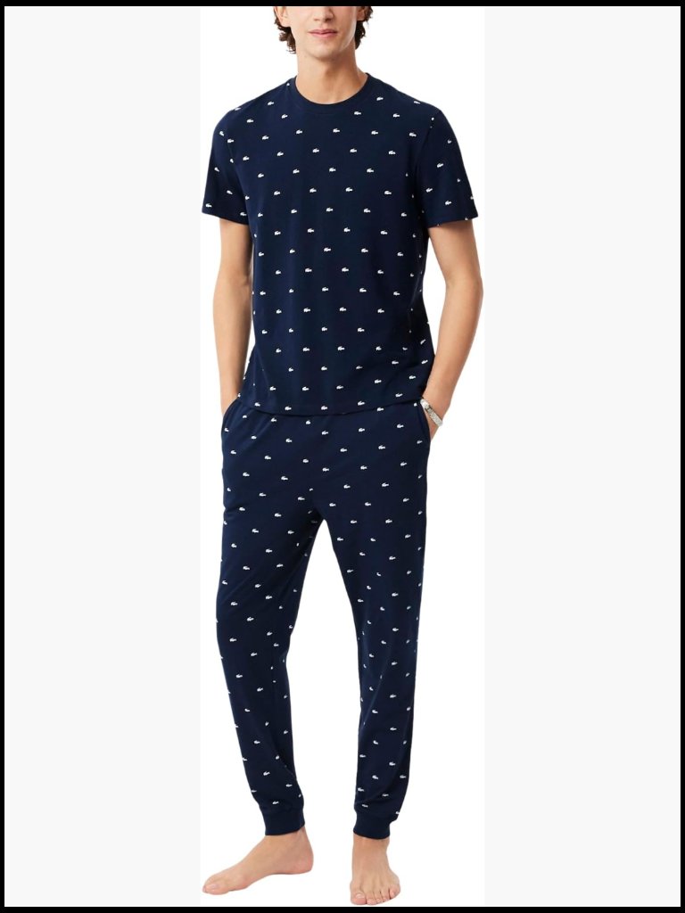 Cotton Pajama Bottoms With Animal Print, Regular Fit